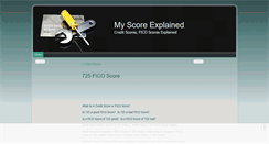 Desktop Screenshot of myscoreexplained.com