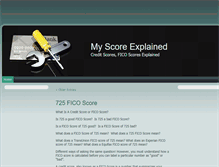 Tablet Screenshot of myscoreexplained.com